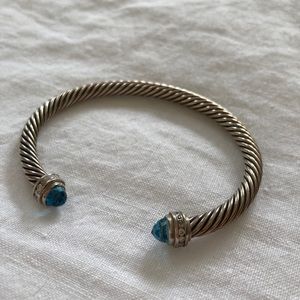 David Yurman Cable Classic Blue Topaz and Diamonds